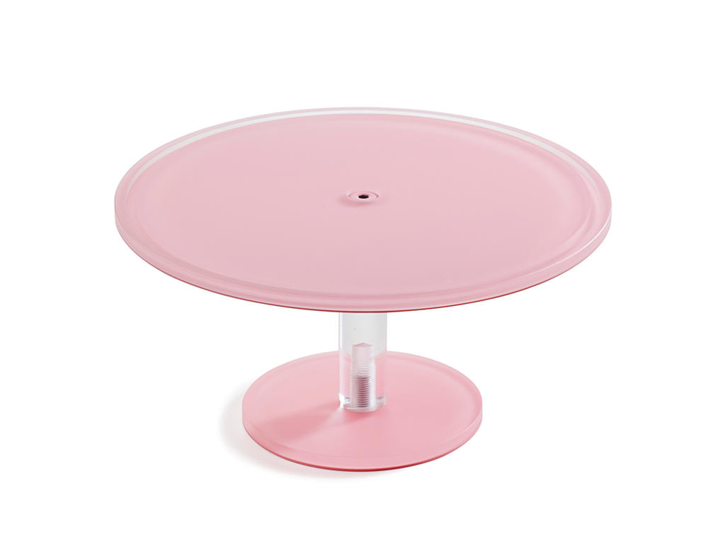 Cake stand on foot 30 cm Pink Mealplak