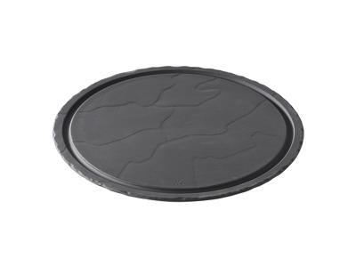 Plate Ø30 cm Unglazed Black Basalt