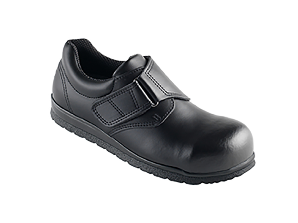 Safety shoes with velcro, black