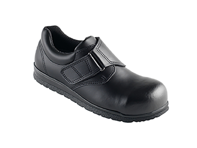 Safety shoes with velcro, black