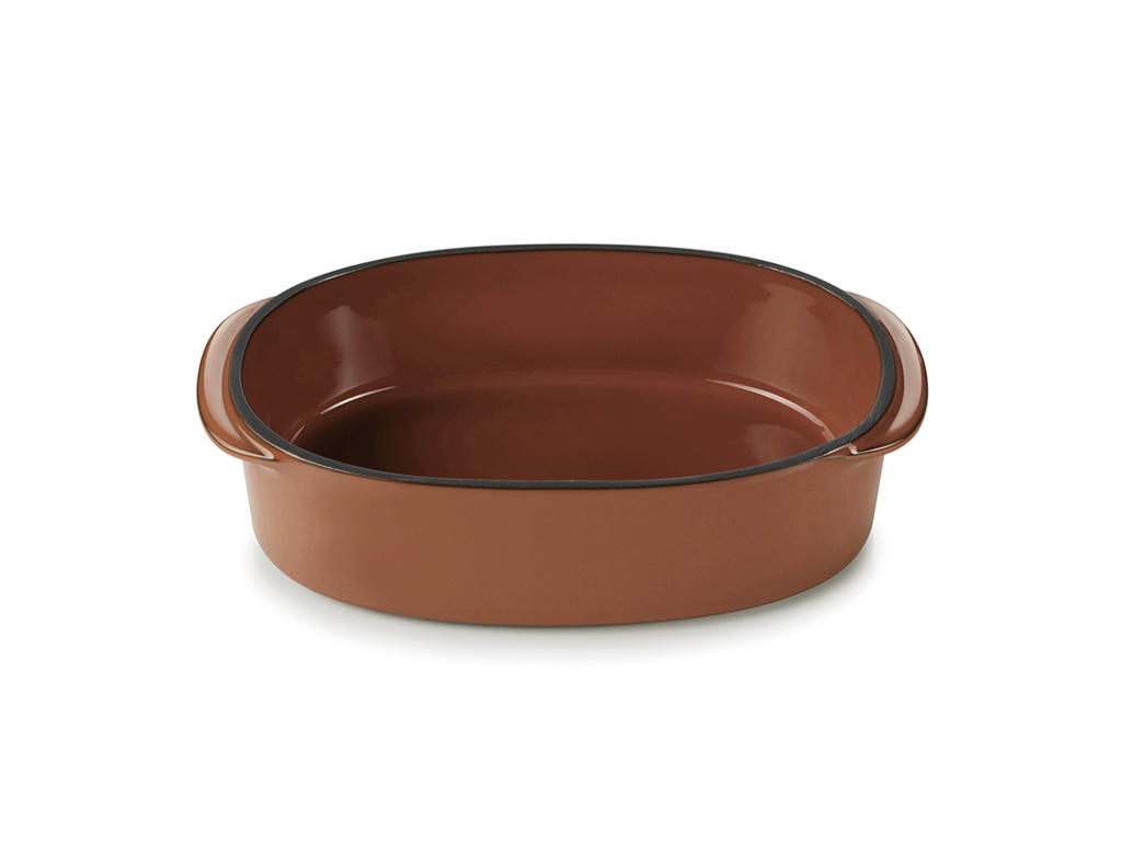 Dish Oval 16x11 cm Brown Caractere Culinaire