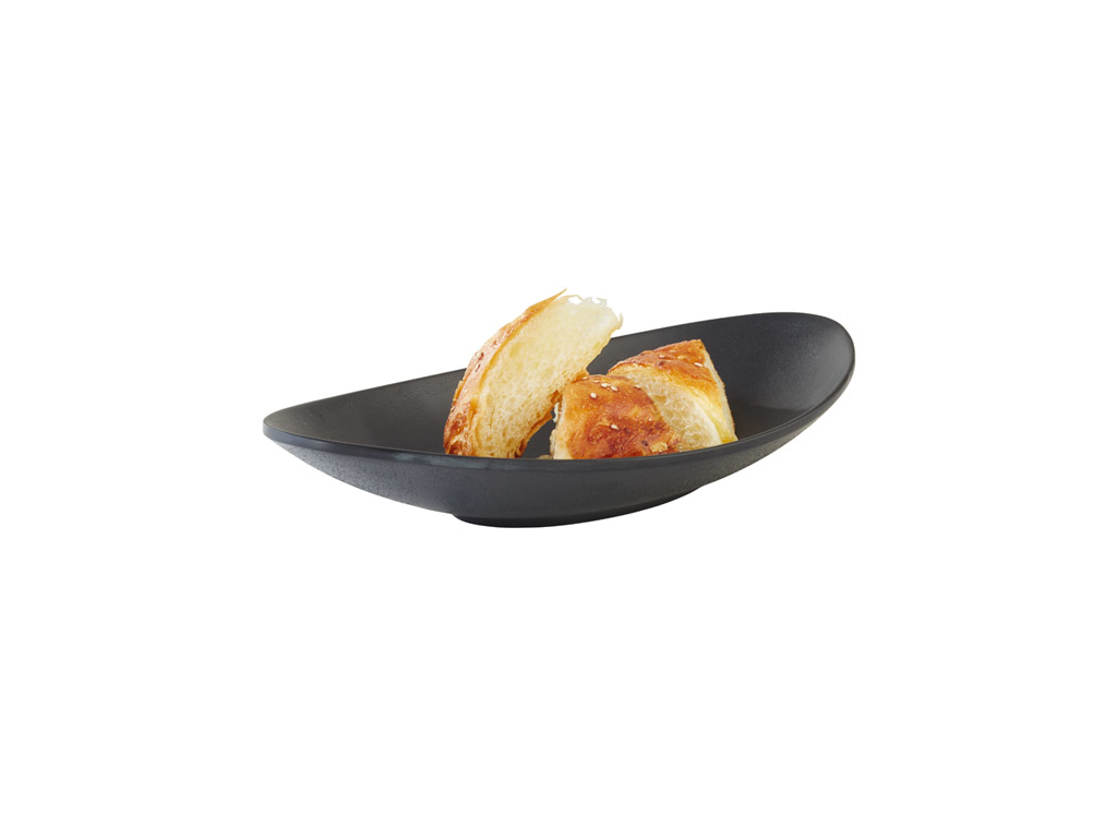 Melamin skål, Zen sort 25 x 13,50 cm.