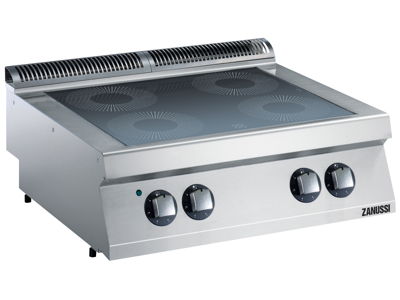 Glass ceramic cooking table 4 zones electric 800 mm 7
