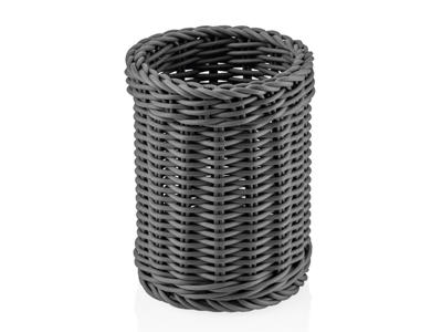 Cutlery basket Gray Ø12 cm H15 cm Weaver Pro