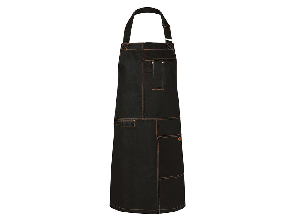 Apron with pockets Black 68x80 cm