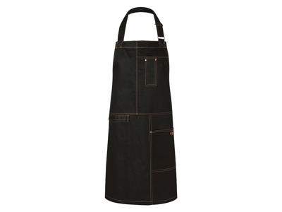 Apron with pockets Black 68x80 cm