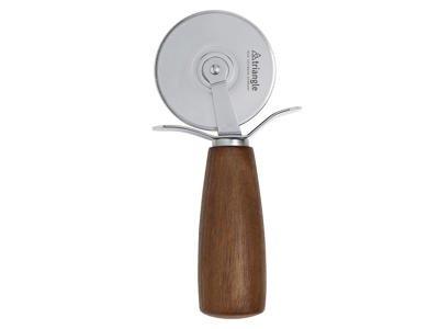 Pizza Cutter - Stainless Steel/Walnut Wood - Ø7cm - 35x155x70mm