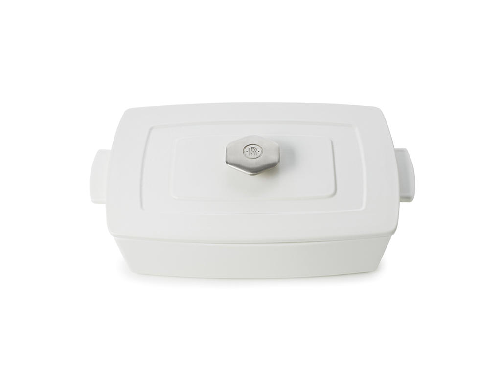 Dish with lid 31x22 cm Satin white Induction Revolution 2