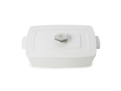 Dish with lid 31x22 cm Satin white Induction Revolution 2