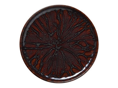Plate - Stoneware - Brown - 220x220x30mm - Dishwasher Safe - Stackable - Temperature Resistant -20-250°C