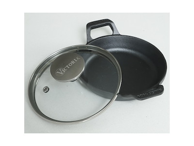 Mini pot with glass lid Ø14 cm Cast iron