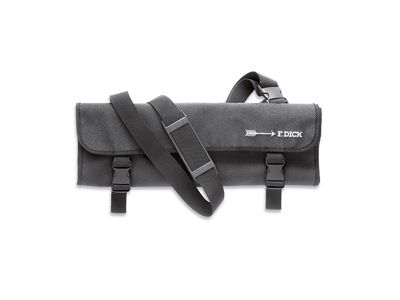 Folder without content, 12 pockets, F. Dick, Fabric, Soft, Black