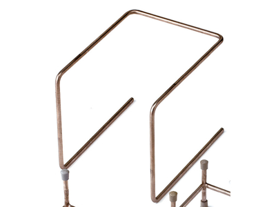 Chrome-plated open-faced sandwich stand