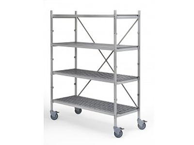Bourgeat shelf with wheels 800x1845 mm