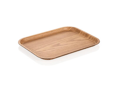 Tray Melamine Wood Non-slip 35x27x2 cm