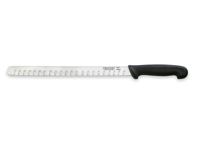 Salmon knife, 31 cm, Granton, Black, with air blade