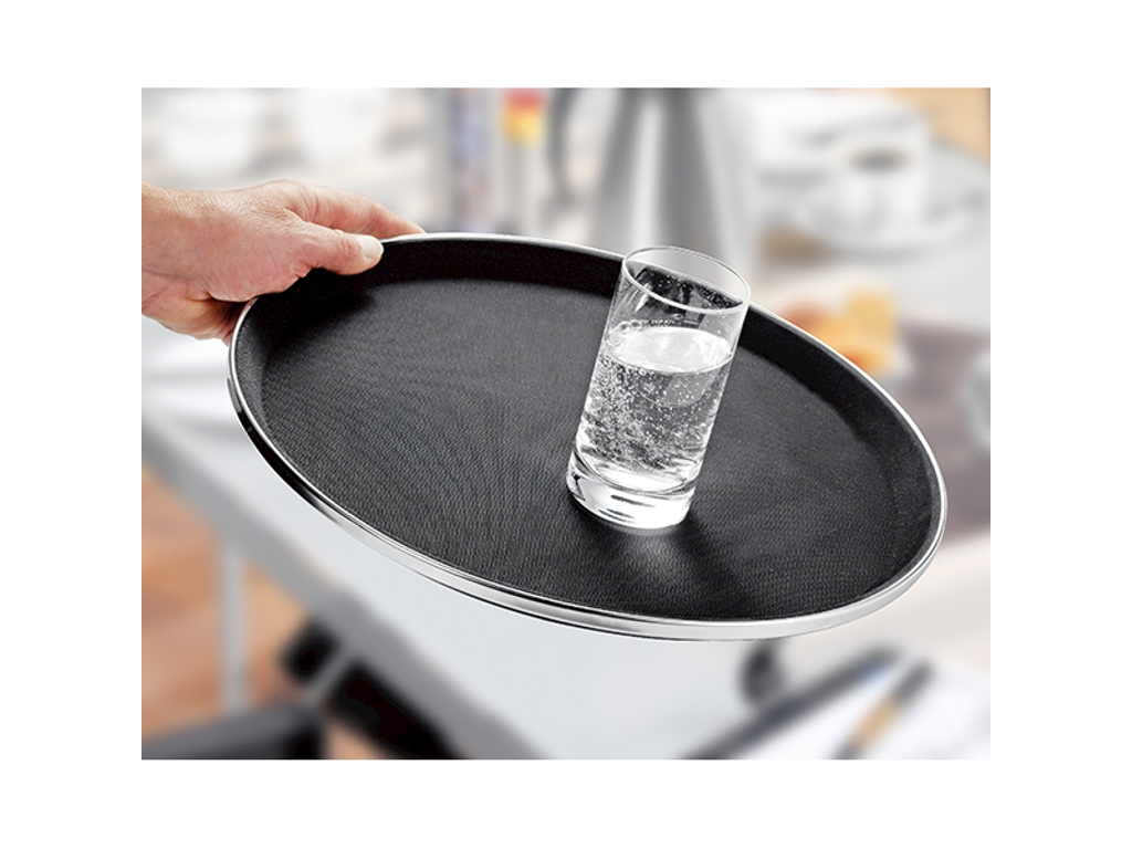Server tray Black Non-slip Ø36