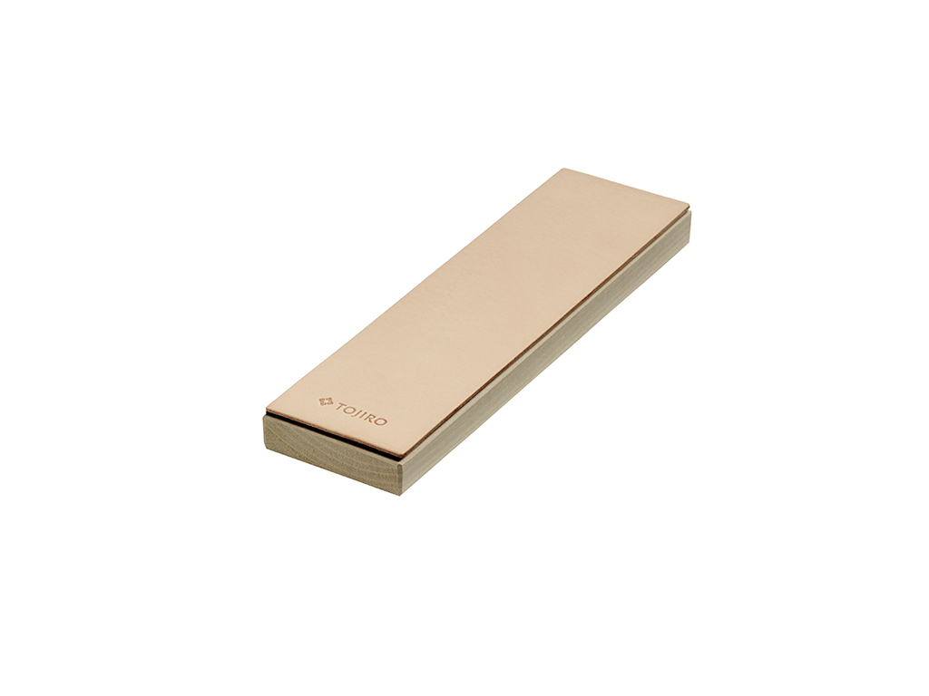 Tojiro leather strap on base, 25x7x2.5 cm