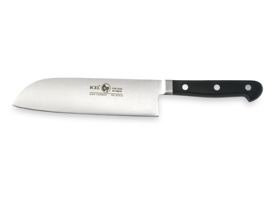 Santoku Knife - Stainless Steel - Black - 180mm - Wavy Edge