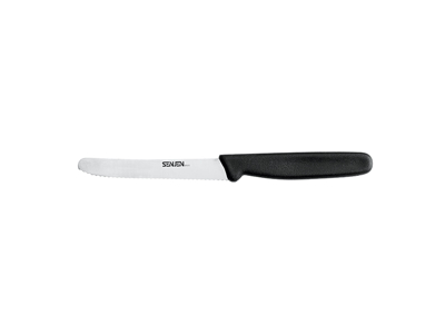Tomato knife, 10 cm, Senjen Basis, with wavy edge, Black