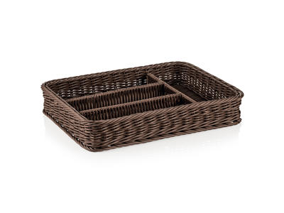 Cutlery basket Brown 40x30x6.5 Weaver Pro
