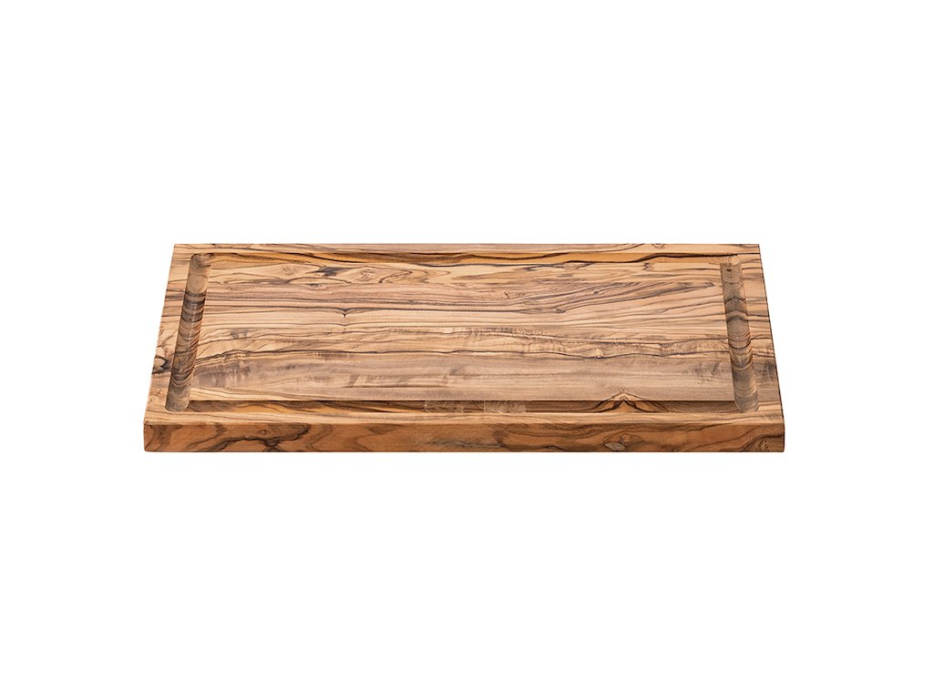 Cutting Board Olive Wood 35x20x2cm w/groove
