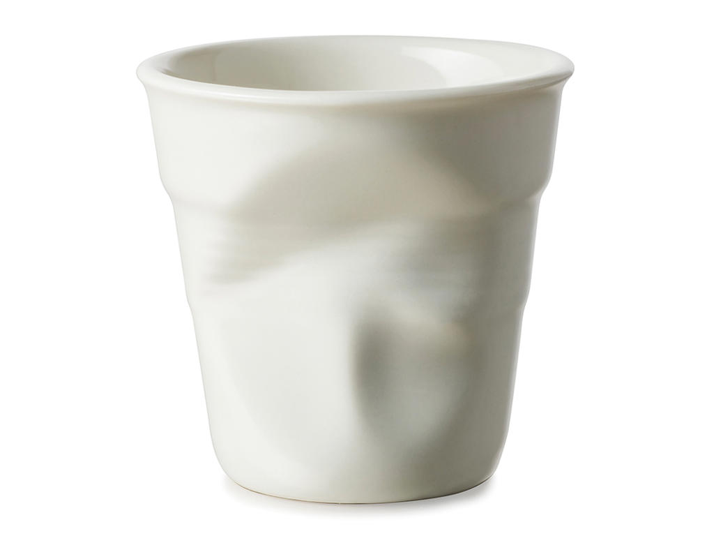 Wrinkled Cappuccino Cup 18 cl Shell White