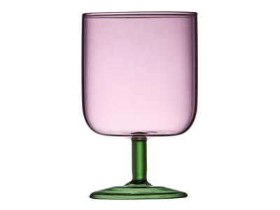 Glass Wine Torino 30 cl 2 pcs. Pink/Green