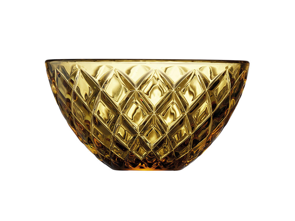 Bowl Sorrento 12 cm 4 pcs. Amber Glass