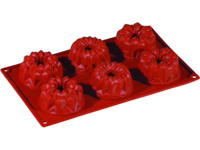 Baking mold Silicone 1/3GN, 6 fantasy shapes