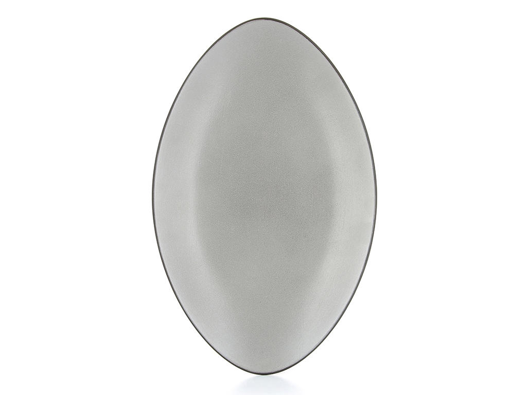 Plate Oval 35x22 cm Black Equinoxe