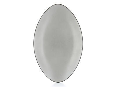 Plate Oval 35x22 cm Black Equinoxe