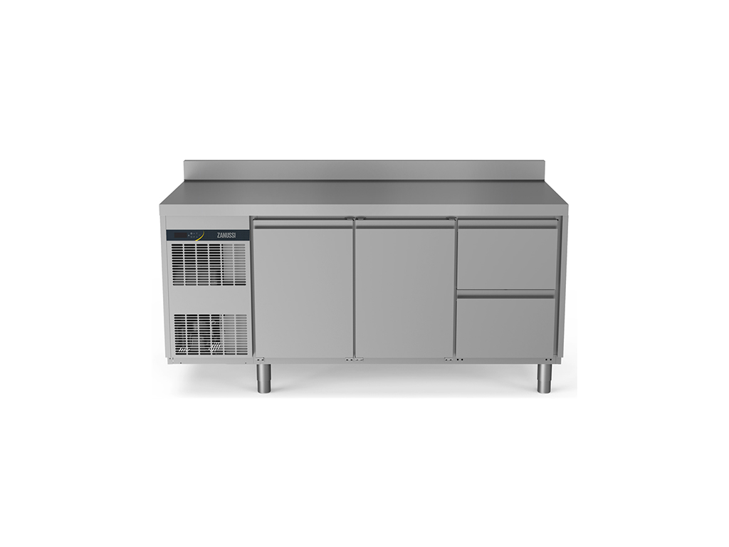 Refrigerated display case 440 ltr 2 doors - 2 x ½ drawers