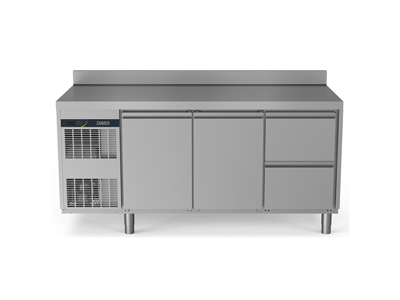 Refrigerated display case 440 ltr 2 doors - 2 x ½ drawers