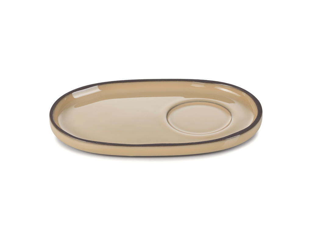 Saucer Oval 13.5x8 cm Beige Character