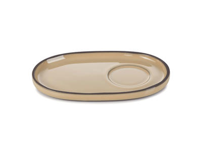 Saucer Oval 13.5x8 cm Beige Character