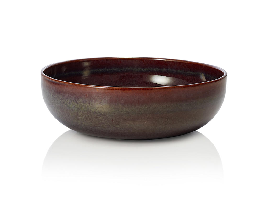 Bowl - Stoneware - Brown - 260x260x85mm - 2ltr - Dishwasher Safe - Stackable
