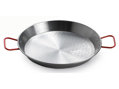 Paella pan 36 cm Glossy/red handle