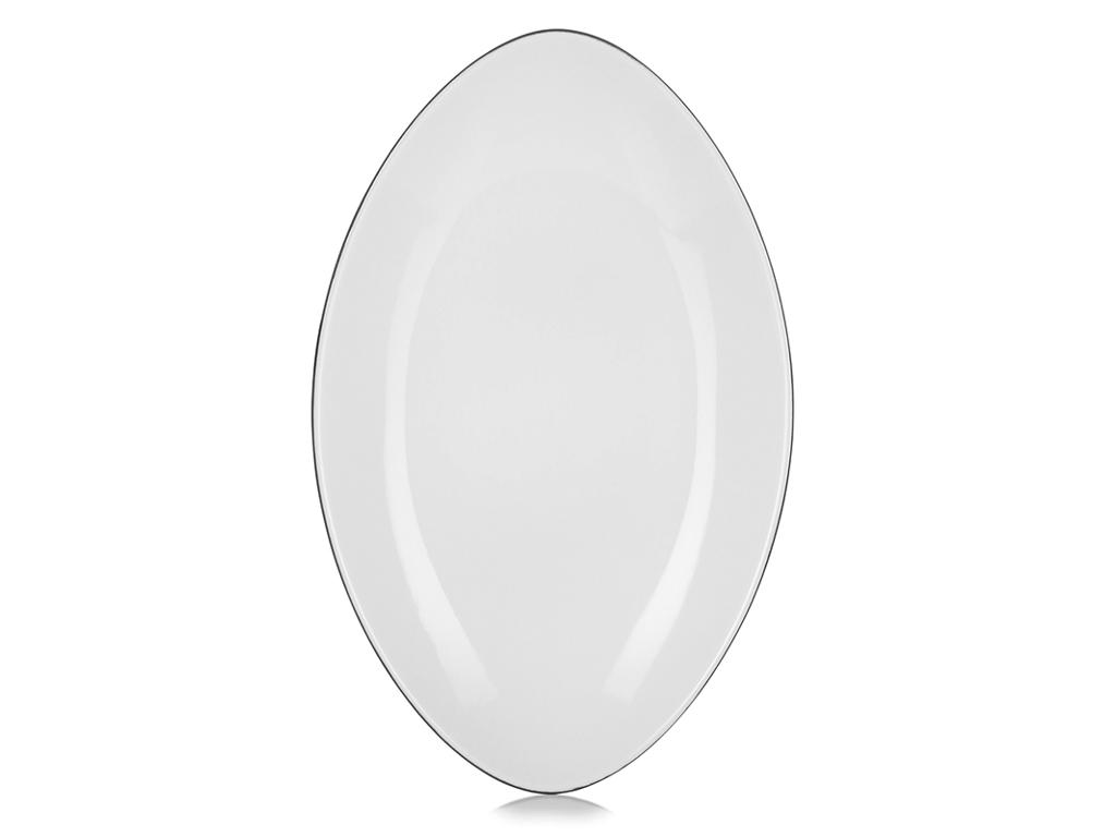 Plate Oval 35x22 cm White Equinoxe