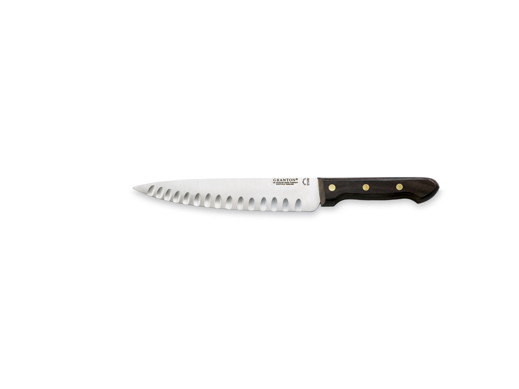 Slicing knife, 21 cm, Granton, Wooden handle, with air blade