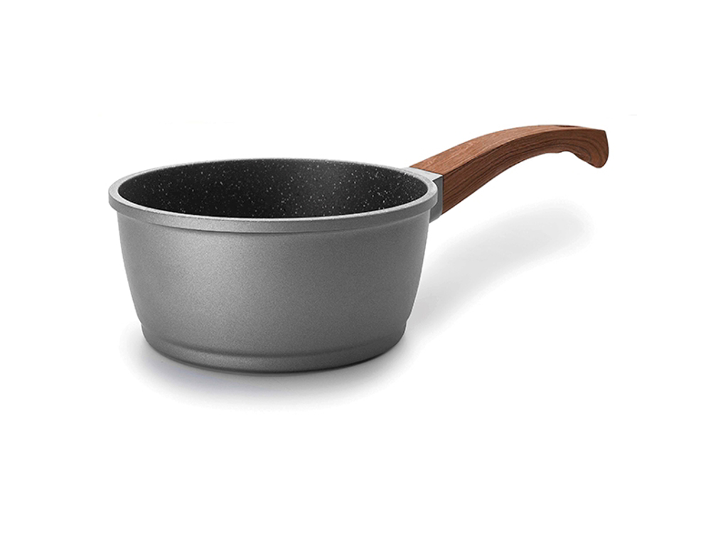 Aluminum saucepan with wooden handle 1.2 liters