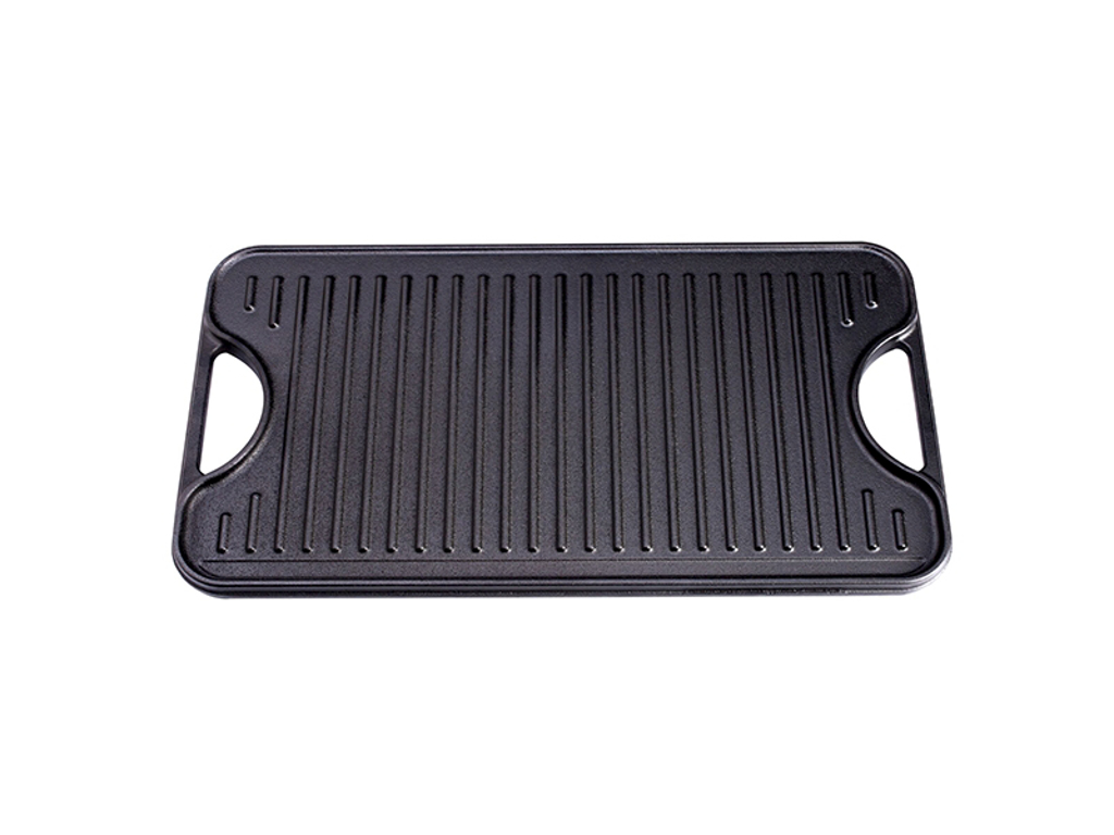 Grill plate, reversible, 47x25 cm, Victoria, cast iron