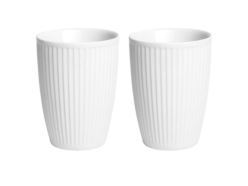 Thermal Mug Pleat 25 cl 8x12 cm 2 pcs. White