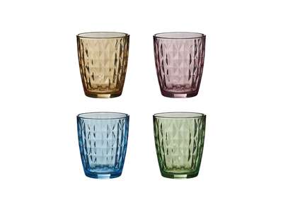 Glass colored 4-pack Mosaic 34 cl