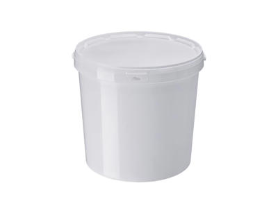 Bucket w. lid 10.8 L White plastic -20+85C