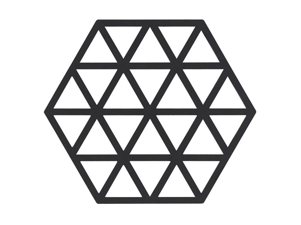 Table mat Zone Triangles 16x14 mm Black