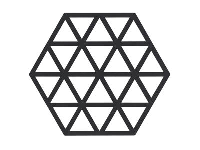 Table mat Zone Triangles 16x14 mm Black