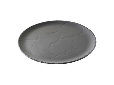 Plate Ø32x1.5 cm slate Basalt