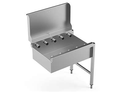 Basin track with splash plate short rl 800mm