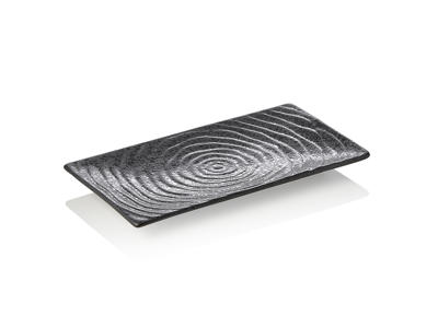 Plate with porcelain black size 23x13x2cm